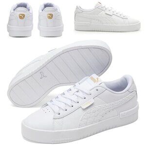 Puma - Women's Jada Dboss Sneakers Shoes 391738-01 | White & Gold | Size 10